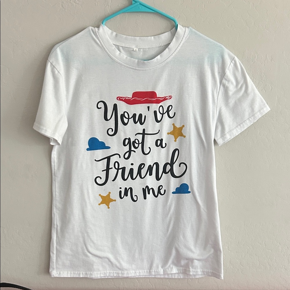 White Kids Shirt with Toy Story Print